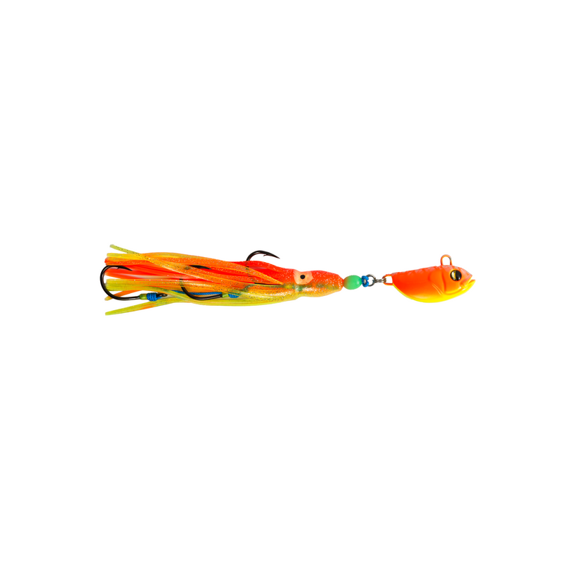Colorful fishing lure on a white background